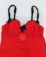Vintage Y2k 00s La Senza Polka Dot Top - M