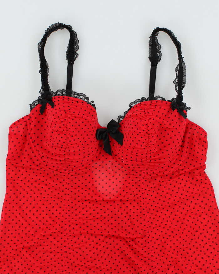 Vintage Y2k 00s La Senza Polka Dot Top - M