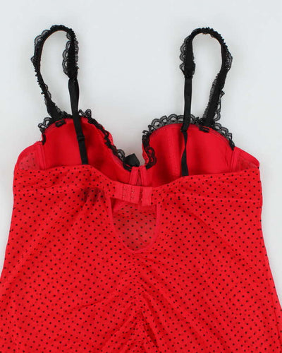 Vintage Y2k 00s La Senza Polka Dot Top - M
