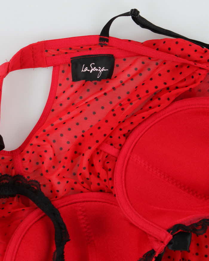 Vintage Y2k 00s La Senza Polka Dot Top - M