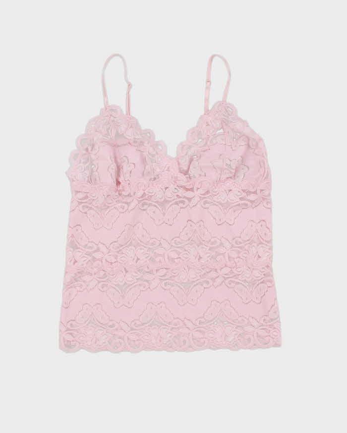 Vintage Y2k 00s La Vie En Rose Lace Cami - XS