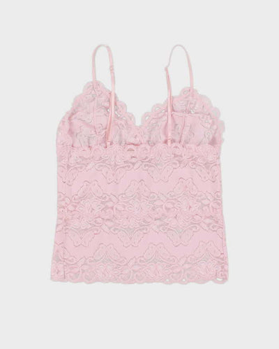 Vintage Y2k 00s La Vie En Rose Lace Cami - XS