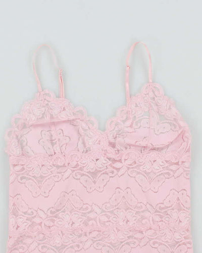 Vintage Y2k 00s La Vie En Rose Lace Cami - XS