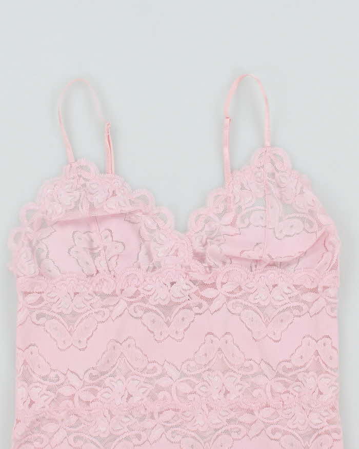 Vintage Y2k 00s La Vie En Rose Lace Cami - XS