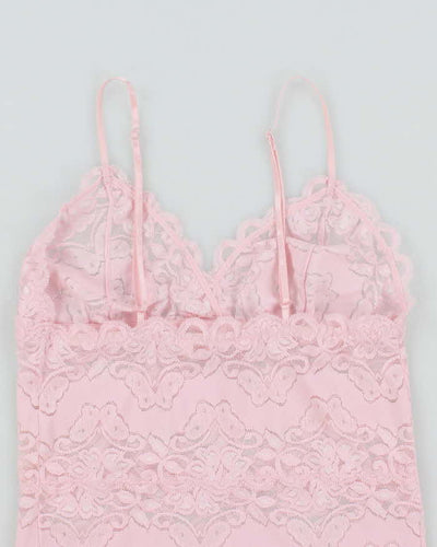 Vintage Y2k 00s La Vie En Rose Lace Cami - XS