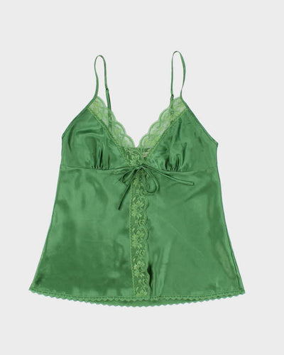 Vintage Y2k 00s La Vie En Rose Satin Cami - S