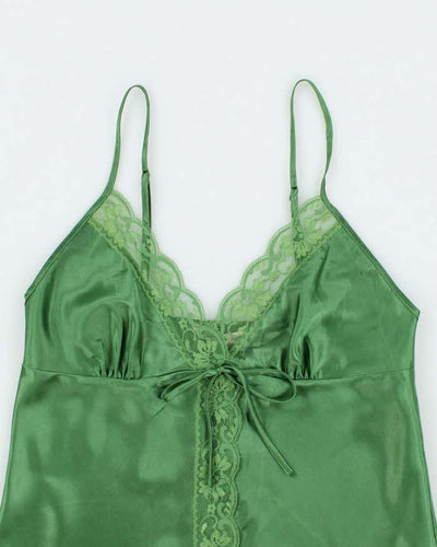 Vintage Y2k 00s La Vie En Rose Satin Cami - S