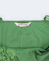 Vintage Y2k 00s La Vie En Rose Satin Cami - S