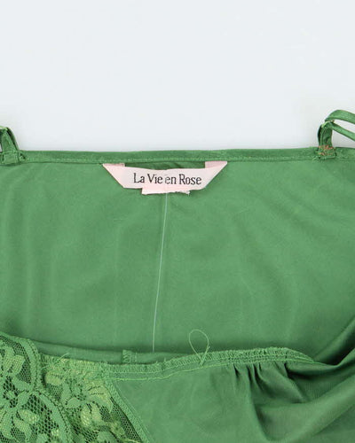 Vintage Y2k 00s La Vie En Rose Satin Cami - S