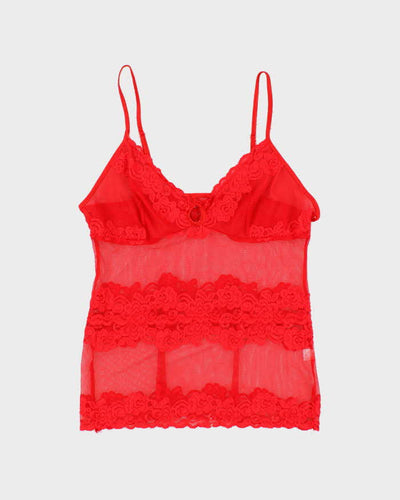 Vintage Y2k 00s Temptation Lace Cami - M