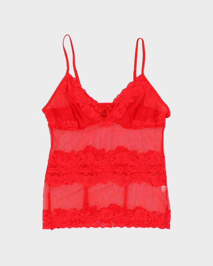 Vintage Y2k 00s Temptation Lace Cami - M