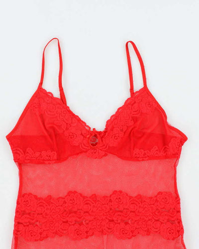 Vintage Y2k 00s Temptation Lace Cami - M
