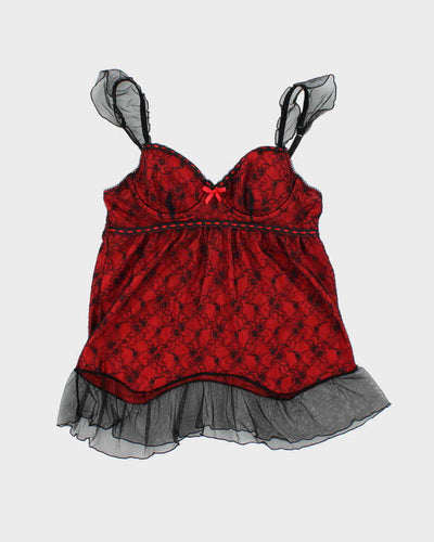 Vintage Y2k 00s Sophie B. Lace Top - S