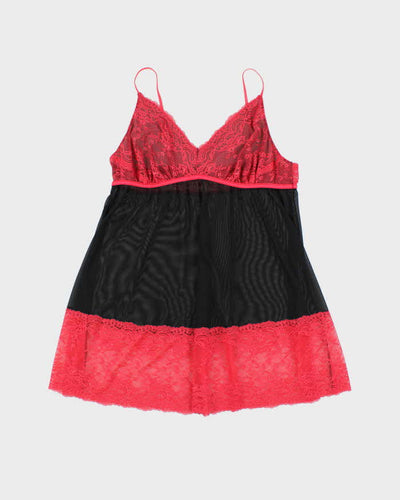 Vintage Y2k 00s LA Vie En Rose Mesh Cami - L