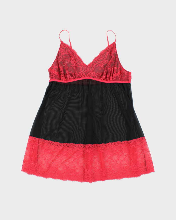 Vintage Y2k 00s LA Vie En Rose Mesh Cami - L