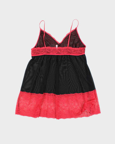 Vintage Y2k 00s LA Vie En Rose Mesh Cami - L