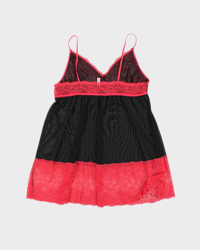 Vintage Y2k 00s LA Vie En Rose Mesh Cami - L