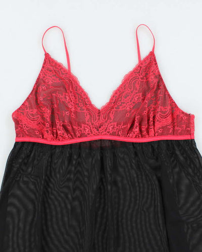Vintage Y2k 00s LA Vie En Rose Mesh Cami - L
