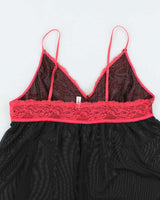 Vintage Y2k 00s LA Vie En Rose Mesh Cami - L
