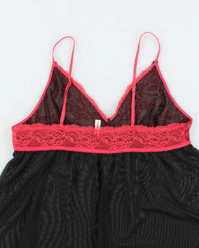Vintage Y2k 00s LA Vie En Rose Mesh Cami - L