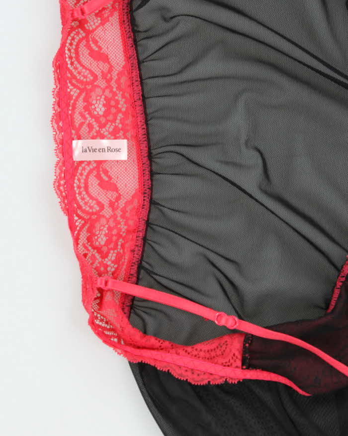 Vintage Y2k 00s LA Vie En Rose Mesh Cami - L