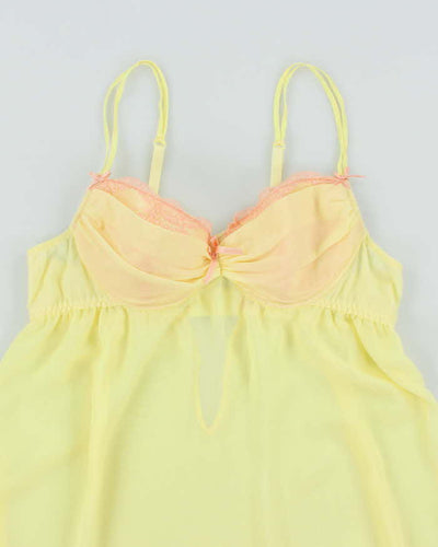 Vintage Y2k 00s La Vie En Rose Mesh Top - M