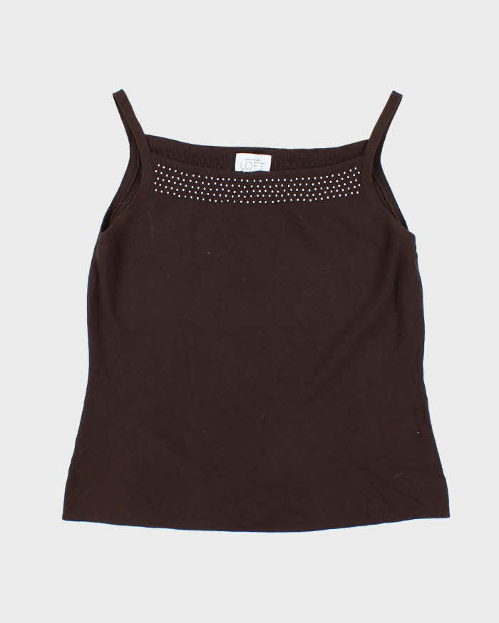 Vintage 90s Loft Beaded Knit Cami - M