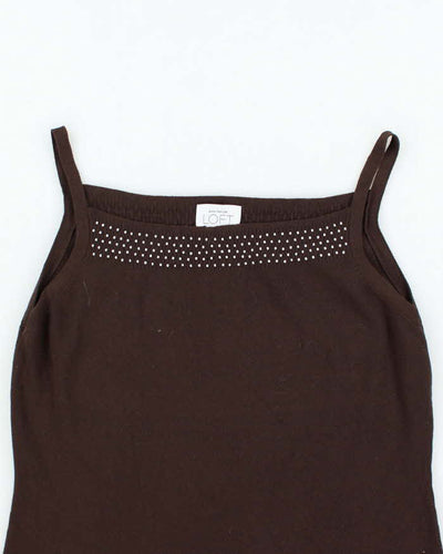 Vintage 90s Loft Beaded Knit Cami - M
