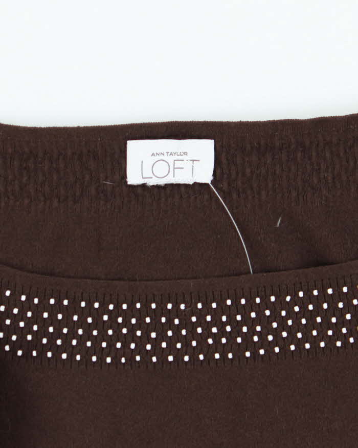 Vintage 90s Loft Beaded Knit Cami - M
