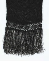 Vintage Y2k 00s Crochet Beaded Tassel Halter Neck Top - S
