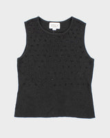 Vintage 90s Jessica Beaded Knit Top - M