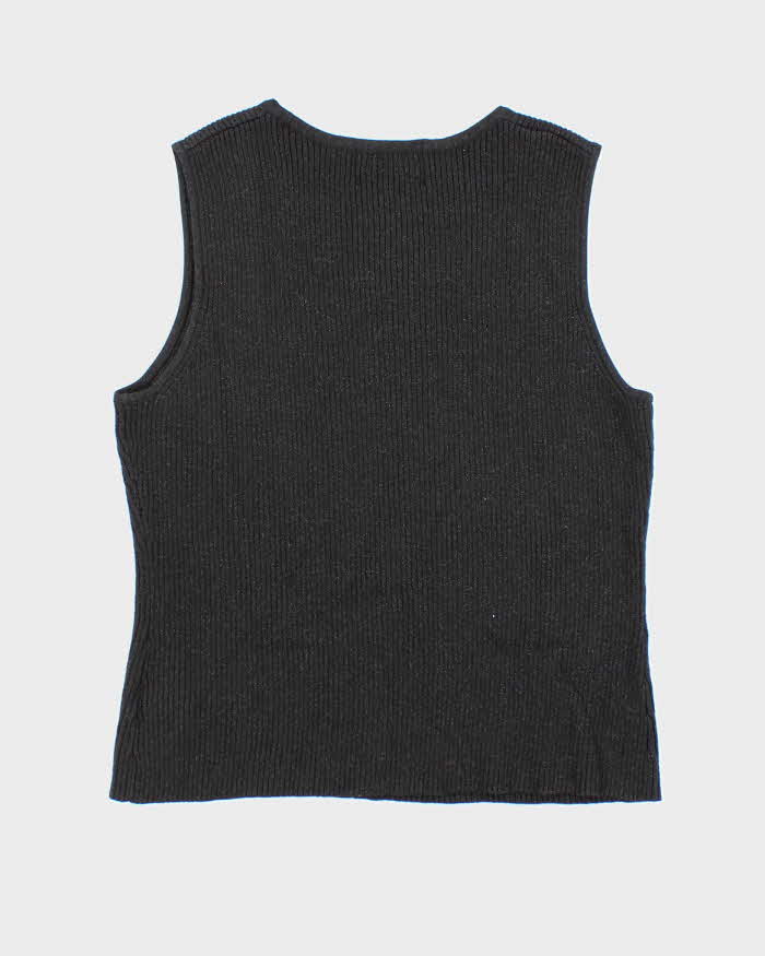 Vintage 90s Jessica Beaded Knit Top - M