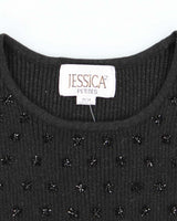 Vintage 90s Jessica Beaded Knit Top - M