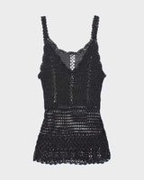 Vintage Y2k 00s Crochet Sequin Cami - S