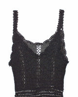 Vintage Y2k 00s Crochet Sequin Cami - S