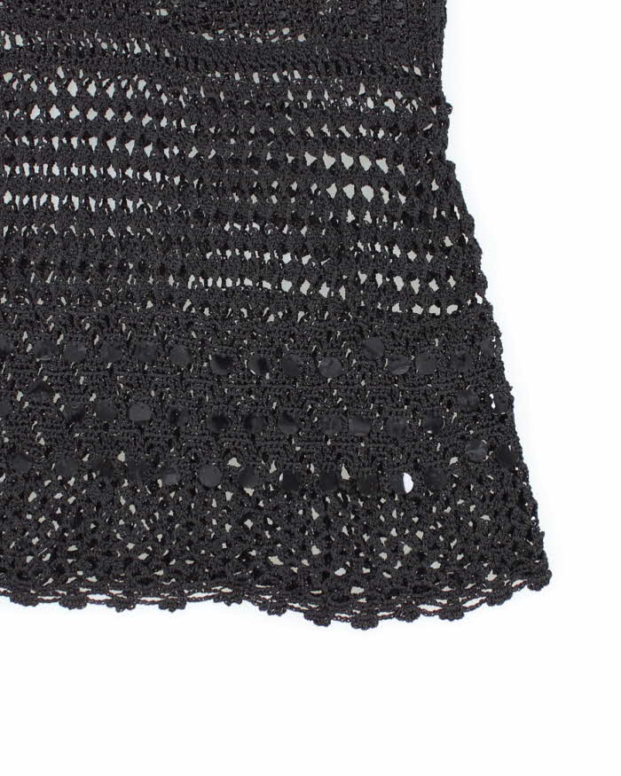 Vintage Y2k 00s Crochet Sequin Cami - S