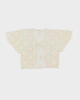 Vintage Y2k 00s Kroshetta Crochet Tie-front Top - M