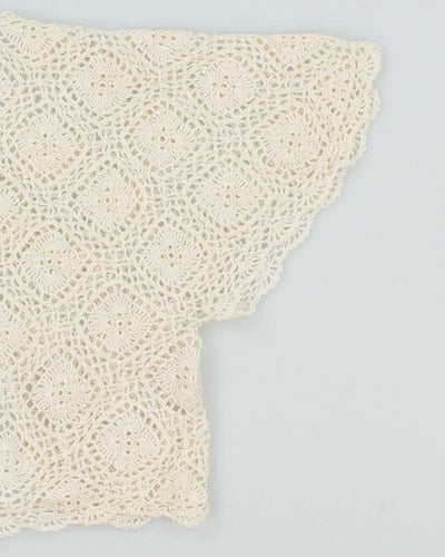 Vintage Y2k 00s Kroshetta Crochet Tie-front Top - M
