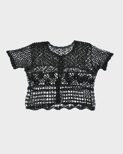 Vintage Y2k 00s Crochet Button-up Top - S