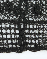 Vintage Y2k 00s Crochet Button-up Top - S
