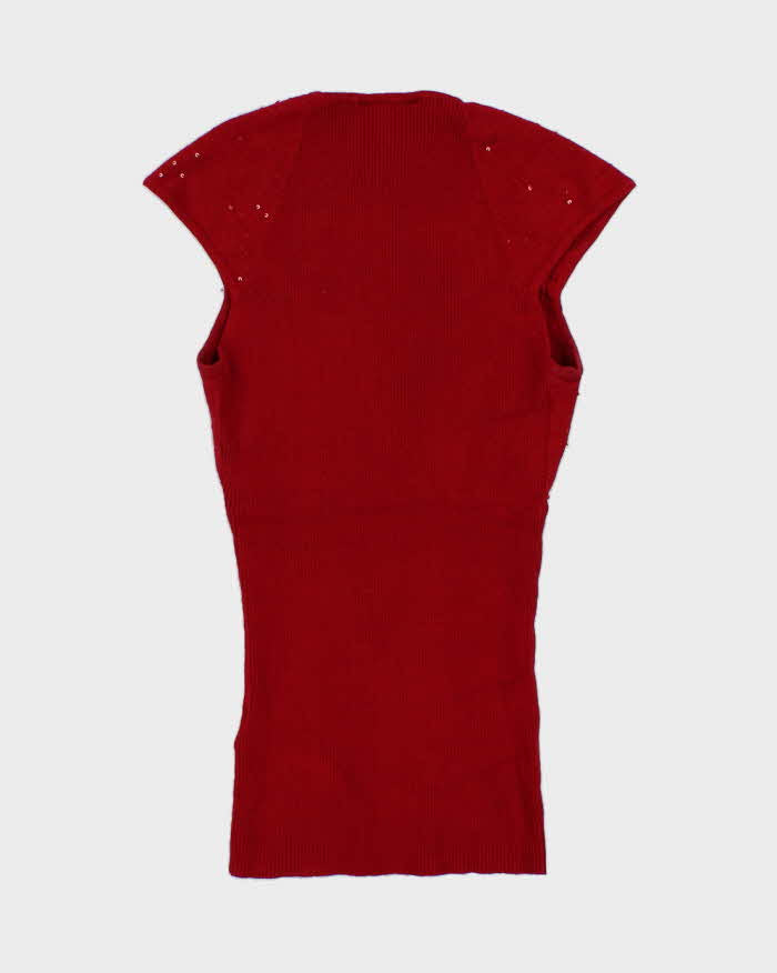 Vintage Y2k 00s Le Chateau Sequin Knit Top - S