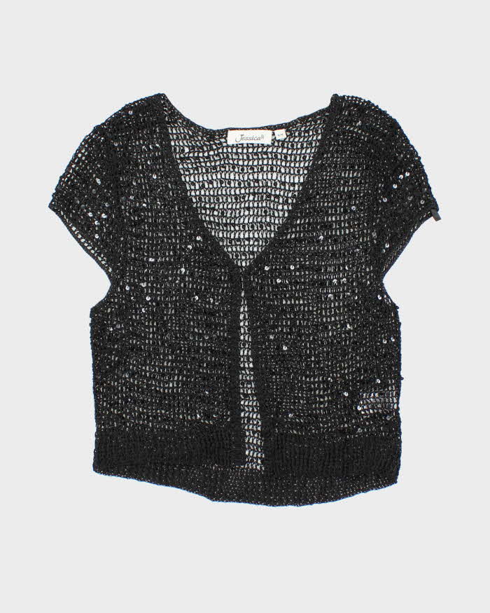 Vintage Y2k 00s Jessica Sequin Crochet Top - M