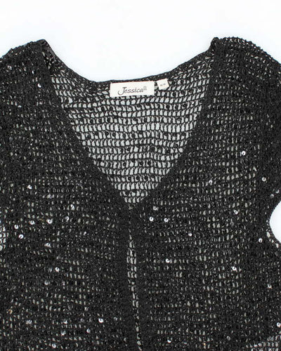 Vintage Y2k 00s Jessica Sequin Crochet Top - M
