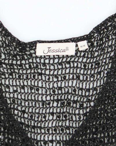 Vintage Y2k 00s Jessica Sequin Crochet Top - M