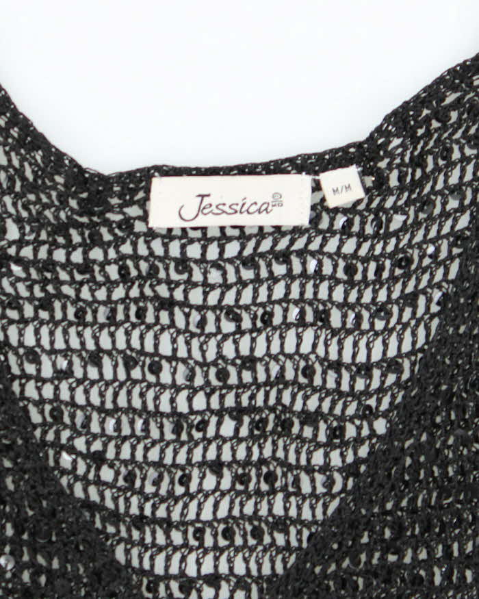 Vintage Y2k 00s Jessica Sequin Crochet Top - M