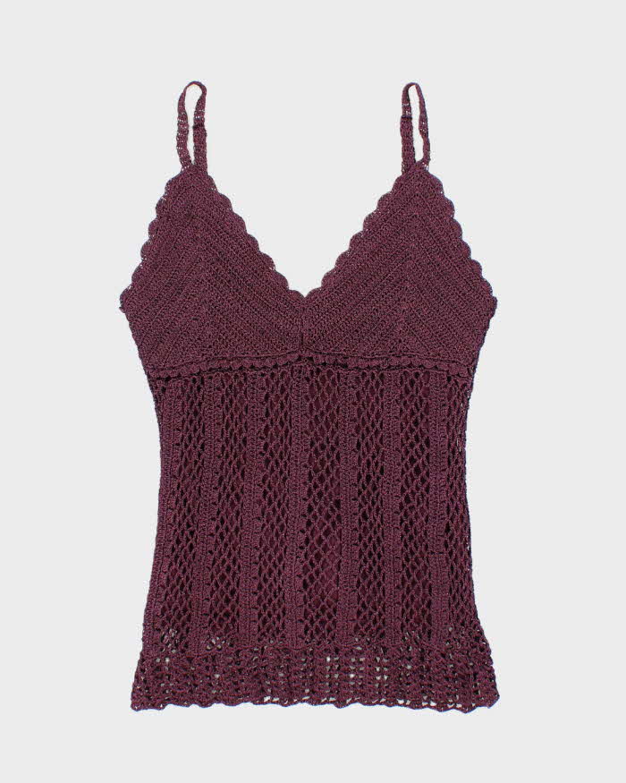Vintage Y2k 00s Le Chateau Crochet Cami - S