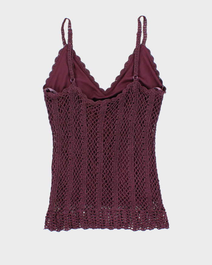 Vintage Y2k 00s Le Chateau Crochet Cami - S
