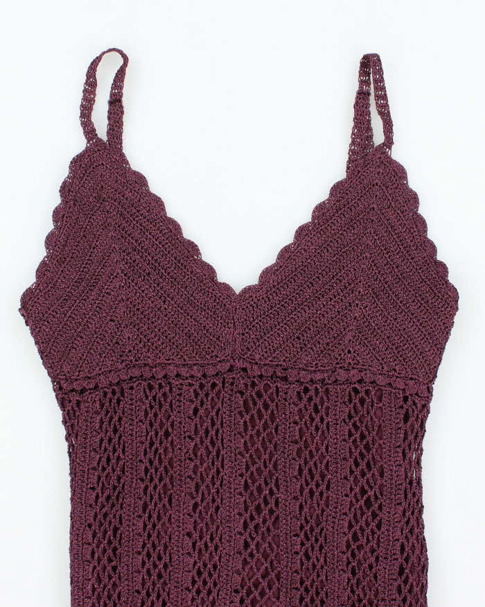 Vintage Y2k 00s Le Chateau Crochet Cami - S