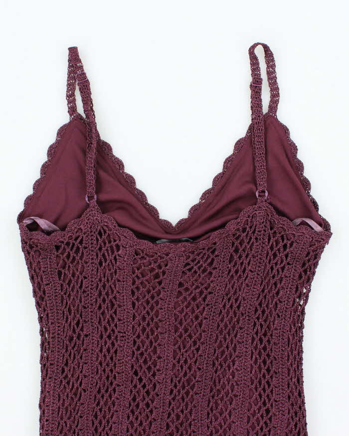 Vintage Y2k 00s Le Chateau Crochet Cami - S