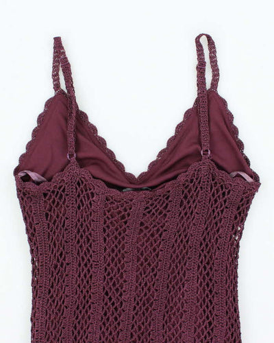 Vintage Y2k 00s Le Chateau Crochet Cami - S